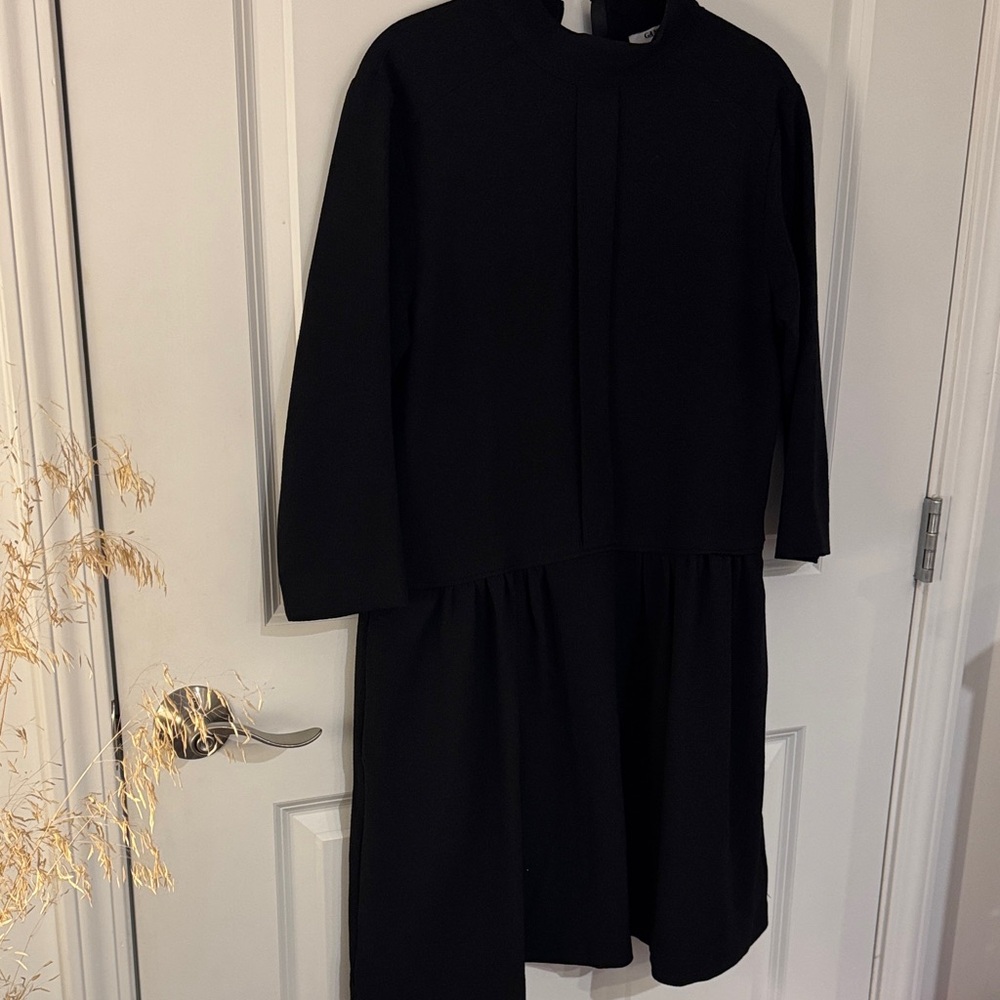 Ganni Classic Black Long Sleeve Dress